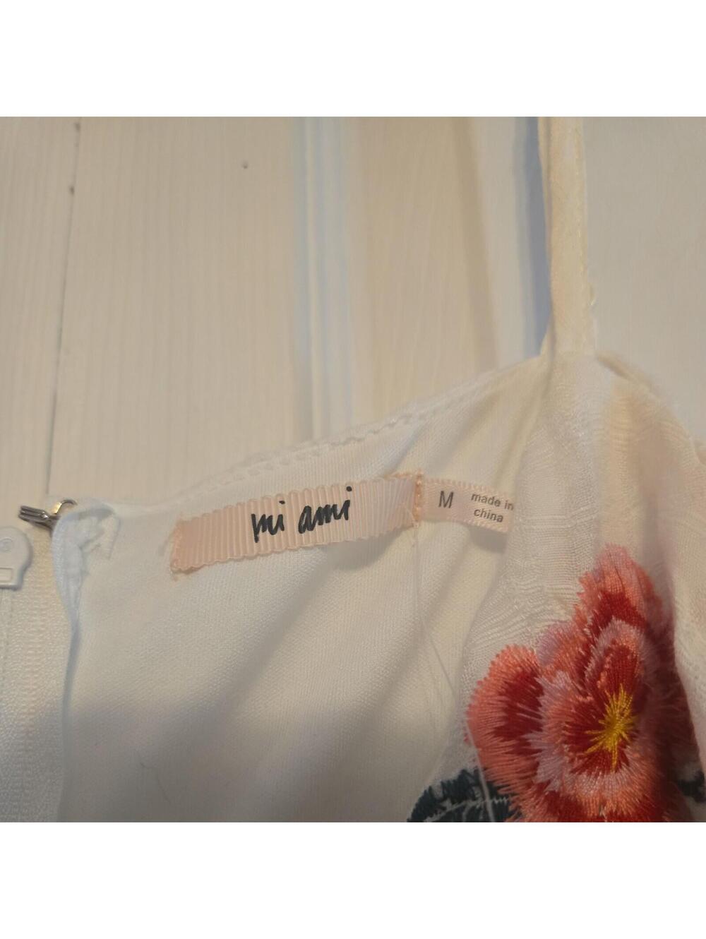 Nwt Francescas Embroidered Floral Mini Dress Cottagecore Shabby Chic Boho Medium - Picture 9 of 9